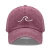 Men'S Baseball Cap Women'S Washed Cotton Waves Embroidery Embroidery Dad Hat Sport Golf Caps For Man Sun Hats Dropshipping