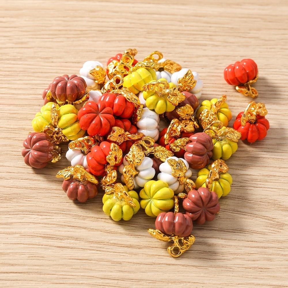 10 Stück Schmuckherstellung Kürbis-Anhänger Emaille Kürbis Schlüsselanhänger Anhänger für Armband Halskette Ohrring