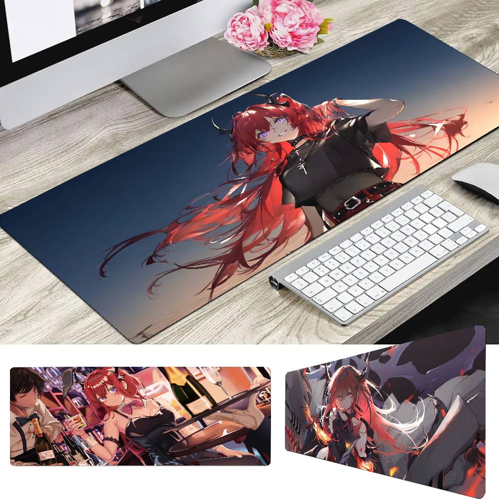 Surtr Animated Game A-Arknights Mousepad Mouse Mat Desk Mat With Pad Gaming Accessories Prime Gaming XXL Keyboard Pad Padding