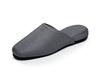 Sodium Vinyl Leather Slippers [MOON ROOM] Water-wipeableStain-resistantAlcohol-resistant & Hypochlorite-resistantFabric-look (1, Gray)