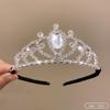 Birthday Rhinestone Crown Headband Princess Tiara Bride Wedding Crown Adult Headband Diamond Children