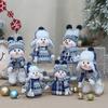 2024 New Christmas Decorations Blue Series Snowman Christmas Doll Gift Craft Home Decor 2024 Happy New Year