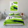 Soccer-Themed Decor Set For Sports Lovers Kid'S And Adults' Bedroom Decor, Exquisite Three-Piece Bedding Set Gift