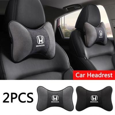 Car Seat Headrest Auto Logo Neck Pillow For Mugen Power Civic Accords CRV Hrv Jazz CBR VFR Fit Pilot Odyssey Passport HRV