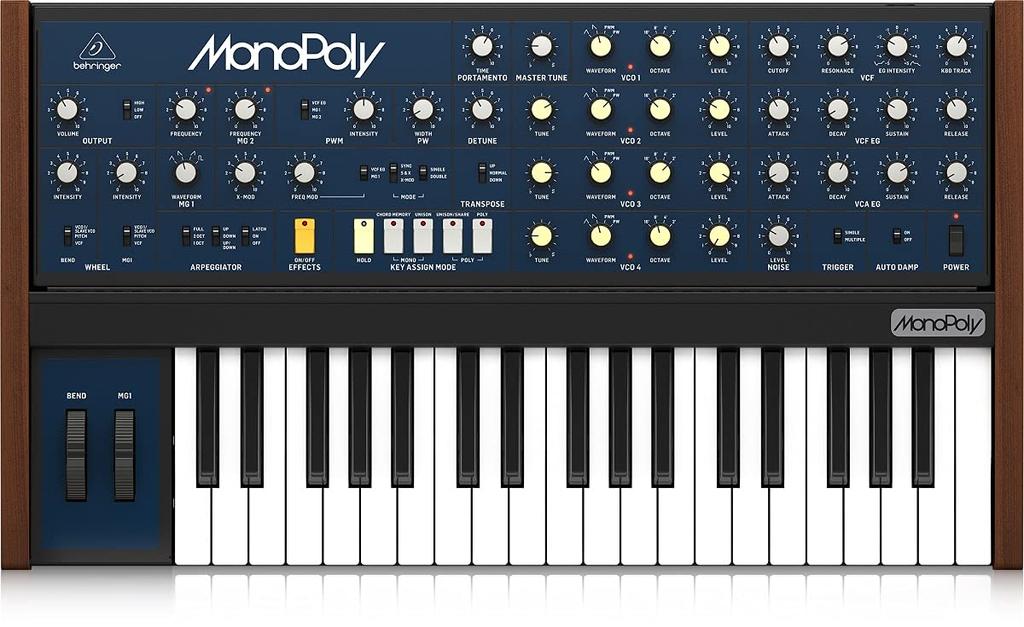 Analogový syntezátor Behringer 37 kláves MONOPOLY Blue Poly/Paraphonic