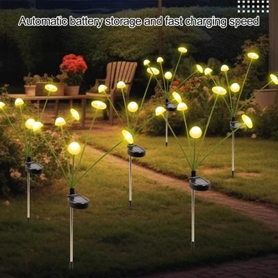 Solar-Gartenleuchten LED Solar-Pilzlicht Wasserdichte Outdoor-Lichterkette für Hof Terrasse Weg Dekoration