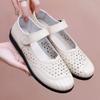 Soft-soled Shoes Baotou Sandals Women's Comfortable Non-slip Single Shoes Medium and Old Hollow Hole Shoes Elderly Leather Shoes Summer