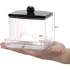 Tbestmax 10oz Qtip Holder Dispenser Big Clear Bathroom Organizer Accessories Decor for Storage-Qtips Cotton Ball Holder Apothecary Jars, Cotton