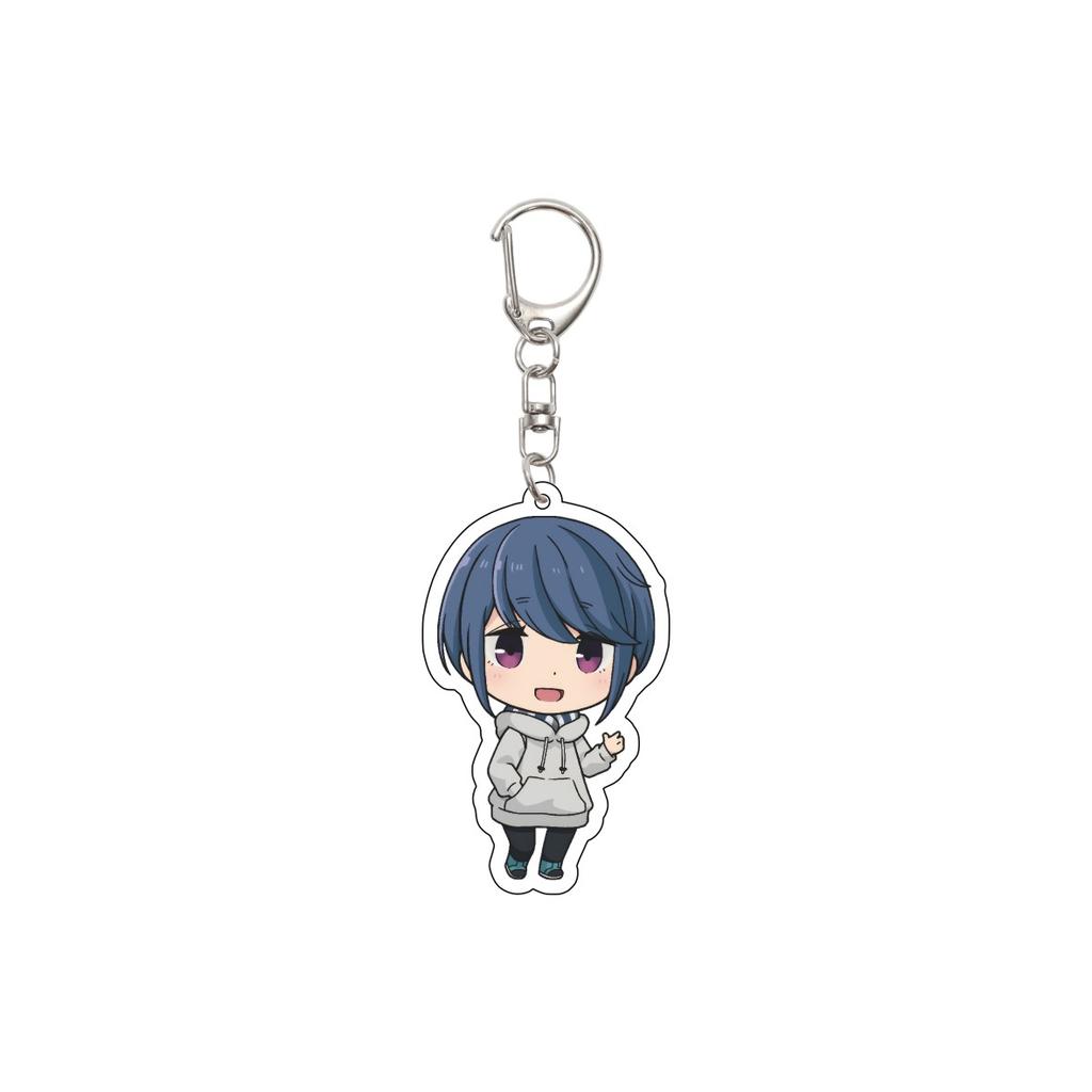 55MM Anime Laid-Back Camp Keychain Shima Rin/Inuyama Aoi/Ena Saitou Key Chain Acrylic Model Plate Christmas Gifts