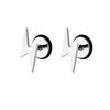 2Pcs 16G Stainless Steel Lightning Bolt Stud Earrings Unisex High Polished Flat Back Cartilage Tragus Helix Jewelry
