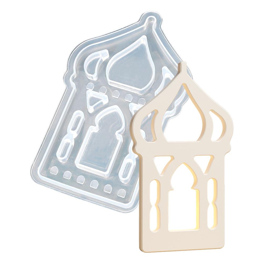 DIY Moon Castle Silicone Mold for LED Lamp Shade Making, Gypsum Casting Mold Ramadan Eid Decoration