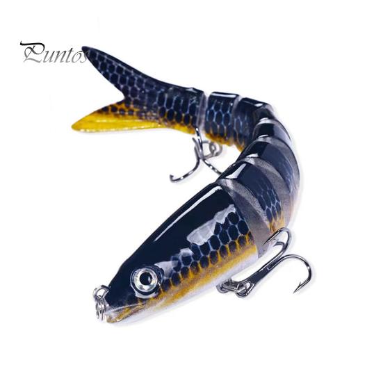 

13,5 см/19 г многосочлененная рыболовная приманка с крючками, реалистичная 8-секционная приманка для свимбейта, бионическая жесткая искусственная приманка, аксессуары для рыбалки в пресной и соленой воде R