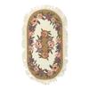MILANO - Fringed Rug with Small Flowers In Bohemian Chic Style 57 X 110 Cm Beige
