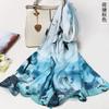High Quality 100% Silk Scarf Shawl Hijab Wrap Women Hand Roll Edge Spring Summer Beach Scarves