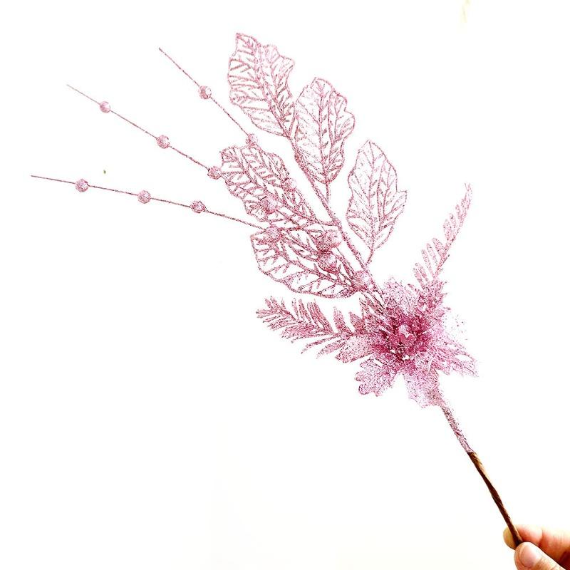 Golden Dust Lily Decorative Cuttings Christmas Tree Ambience Supplies Christmas Cuttings Gold Silver Simulation Branches
