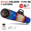 51MM 60MM Výfuková Moto Trubka Motocyklový VýfukovýTlumič S DB killerem Pro pcx 125 c650gt tmx530 cb500 z400 r3 mt07 cbr650 C22 C23