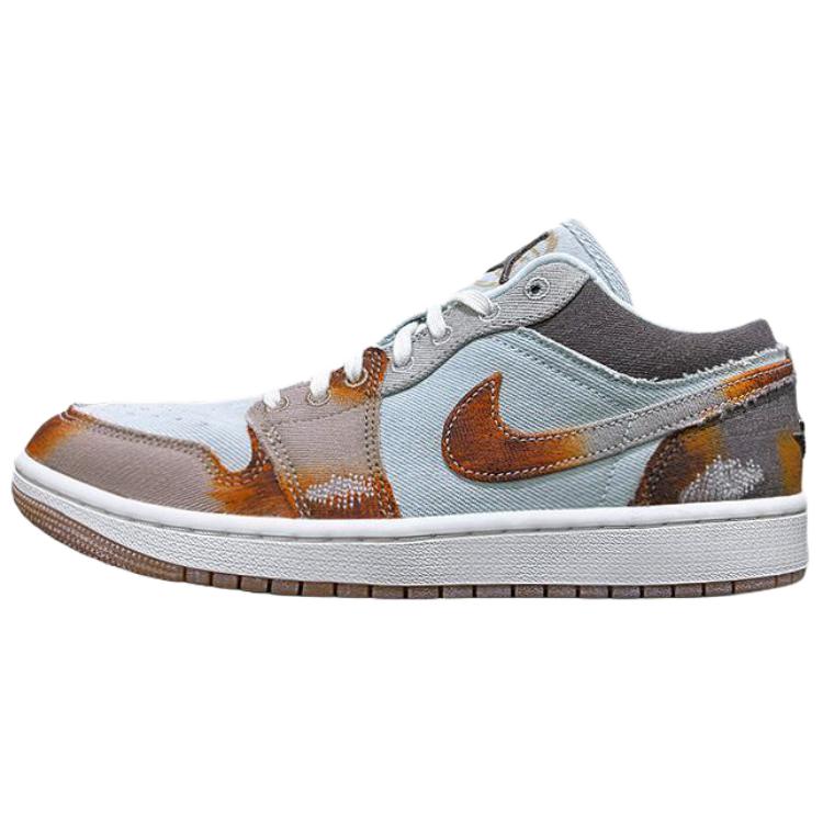 

Новые кроссовки Jordan Air Jordan 1 Low top Vintage для баскетбола Мужские Синие Коричневые IM6664-991 44