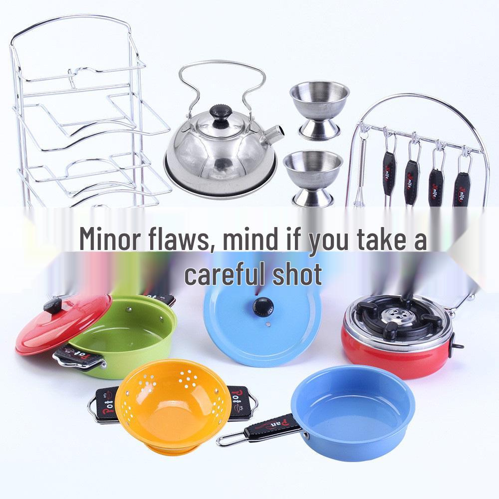 Stainless Steel Mini Kitchen Cutlery Toy Set for Children’s Pretend Play