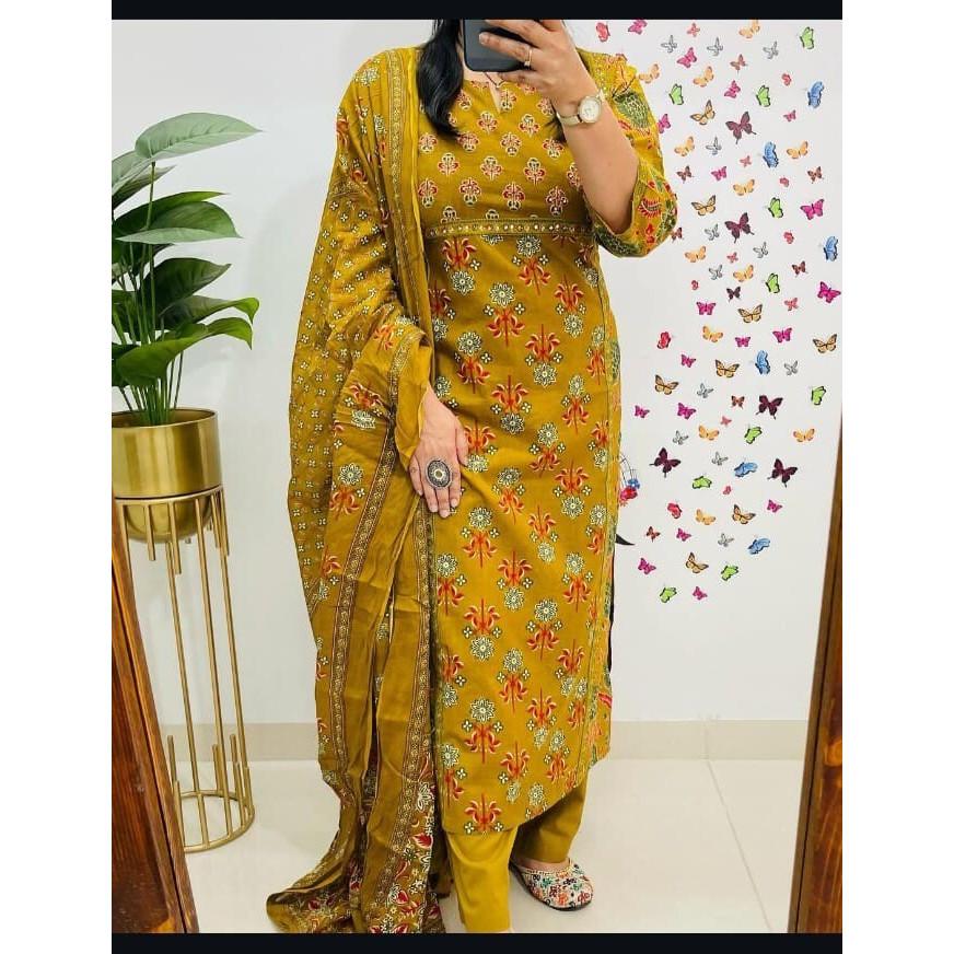 Designer Salwar Kameez Kurti Pant Dupatta Set Women Top Tunic Party Wear Indian SC-2183