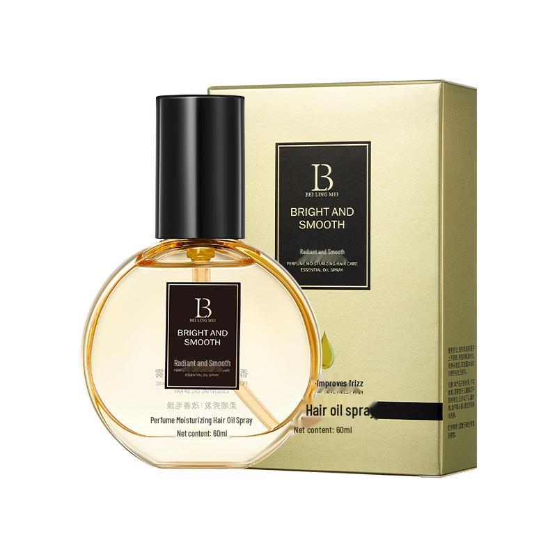 Perfume-Infused Anti-Frizz Hair Oil Spray for Women - Smooth & Hydrating Leave-In with Long-Lasting Fragrance.