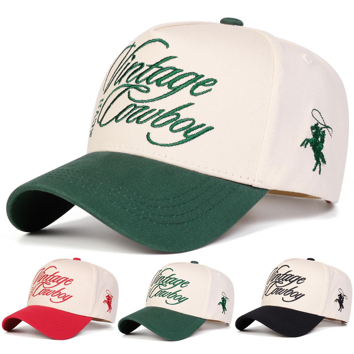 Yto Household Items Women's Black Vintage Cowboy Xcvi Embroidery Baseball Caps Spring Autumn Outdoor Use Adjustable Casual Hats Sunscreen Hat Sportss Cap For Men And