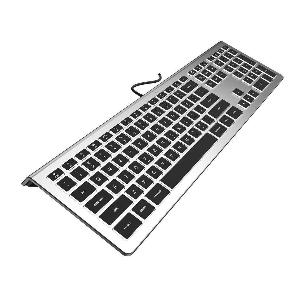 KB460 Ultra-Thin RGB Backlit Silent Wired Keyboard for Gaming & Office Use