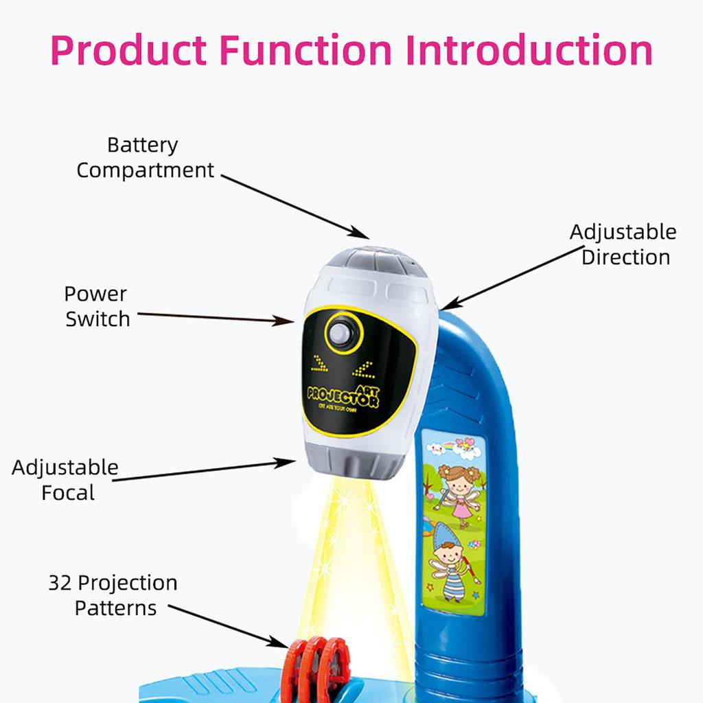 Children Learning Desk Trace and Draw Projector Art Drawing Board Projection Tracing Painting Table Toy Early