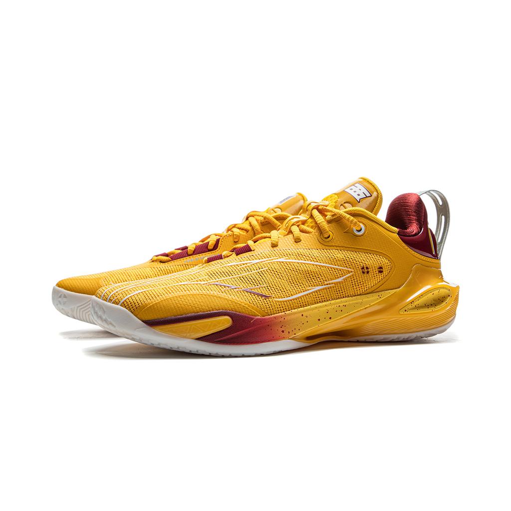New LiNing Flash Strike 11 Supportive And Elastic Low Top Basketball Shoes Men's Yellow ABAU053-15
