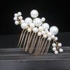 Trendy Handmade Wedding Hair Comb Leaf Flower Bridal Hairpins Pearl Head Jewelry Girls Hair Accessories Hairstyle Design Tools