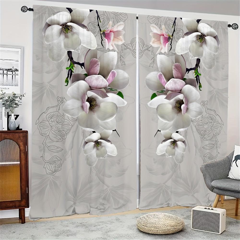 Red Gold Diamond Flower Floral Window Curtains Blinds For Living Room Kid's Bedroom Bathroom Kicthen Office Door Home Decor2Pcs