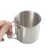 4Pcs Stainless Steel Camping Cup Coffee Wine Cup Outdoor Water Stackable Lightweight Camping Tableware Supplies