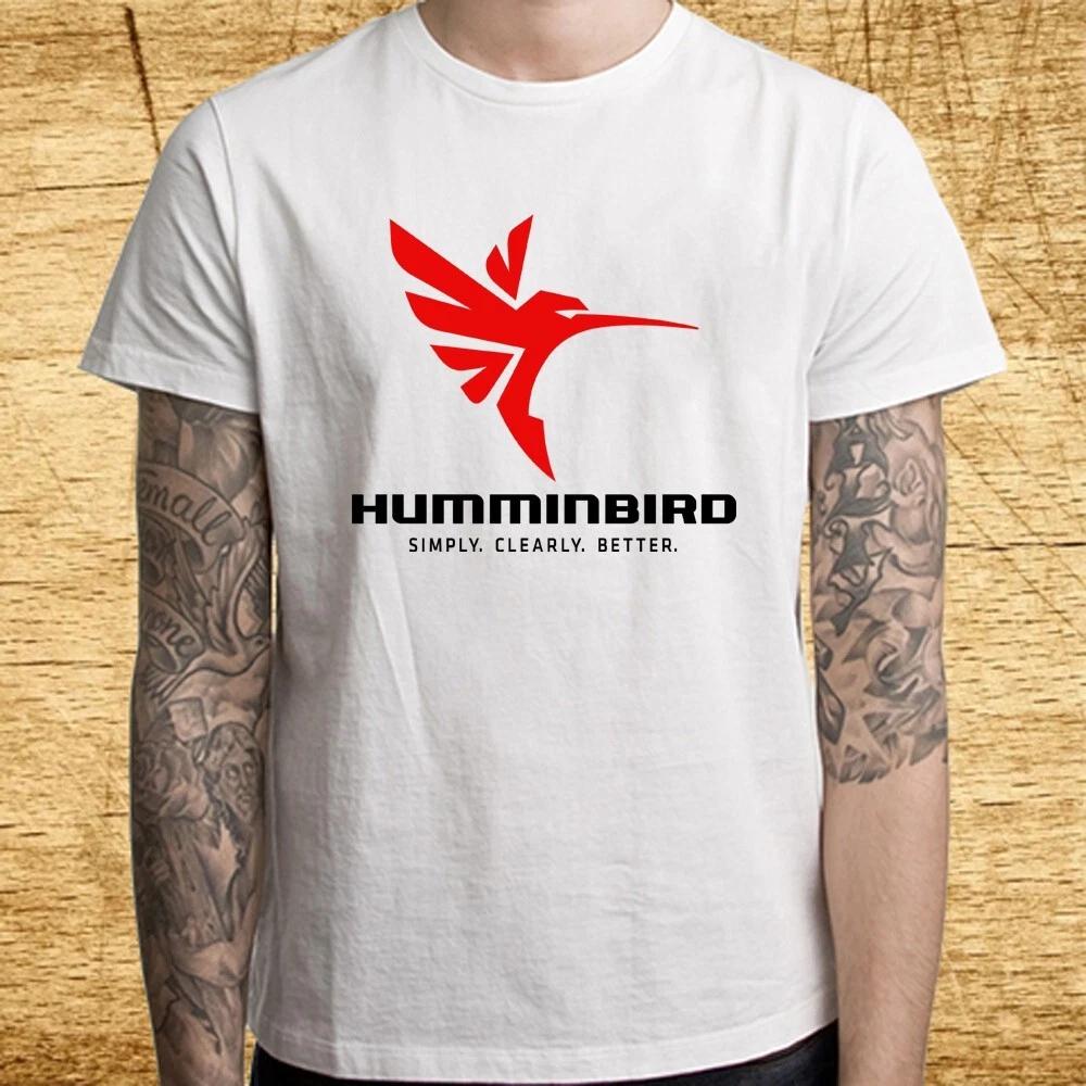 Humminbird Fishing Men s White T-Shirt Tee Top Unisex 2XL