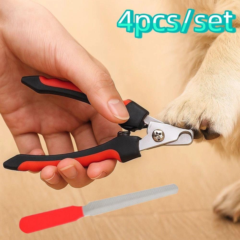 Non-slip Handle Cat Nail Clippers Stainless Steel Dog Nail Trimmers Clipper Pet Cleaning