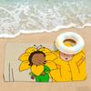 Cartoon C-Caillou Towel Drying Bath Towel Applicable To Light Swimming Camping Yoga Beach Out