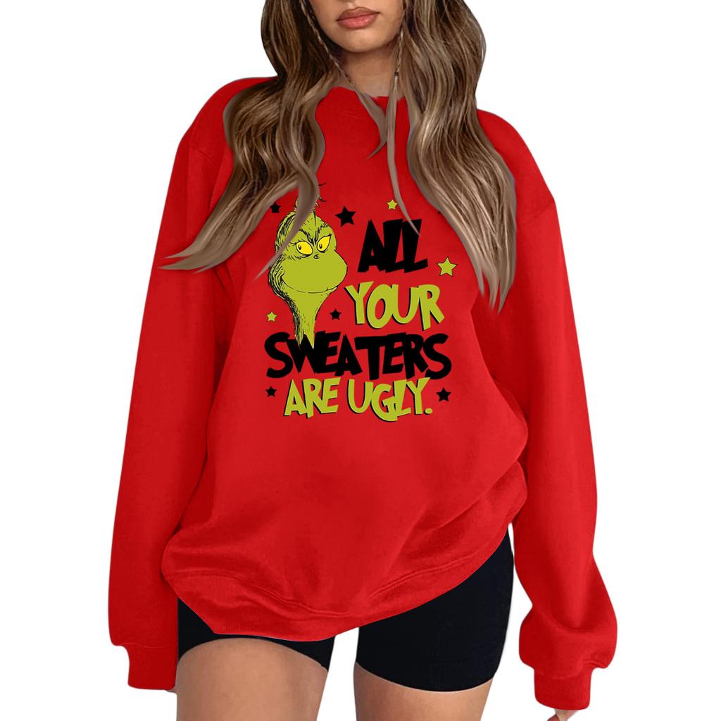 Crewneck Sweatshirt For Women Fall Graphic Sweatshirts Vacation Long Sleeve Drop Shoulder Pullover