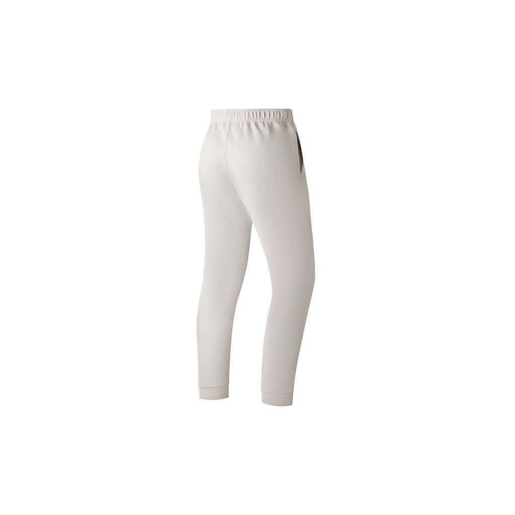 Calças Esportivas Li Ning Fitness Series Cor Sólida Logo Punho Elástico Calças Femininas Parte Inferior Cinza-Claro AKLT116-4