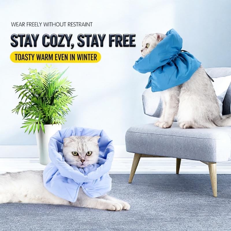 Comfortable Pet Collar Felines After Spays Operations Flexible Size Stop Scratching and Protects Wounds Effectively
