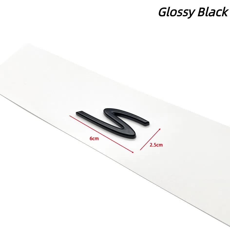 1pcs 4 S ABS New Car logo Fender side sticker Rear Bumper tail door trunk sticker car rear Emblem sticker styling Accessories