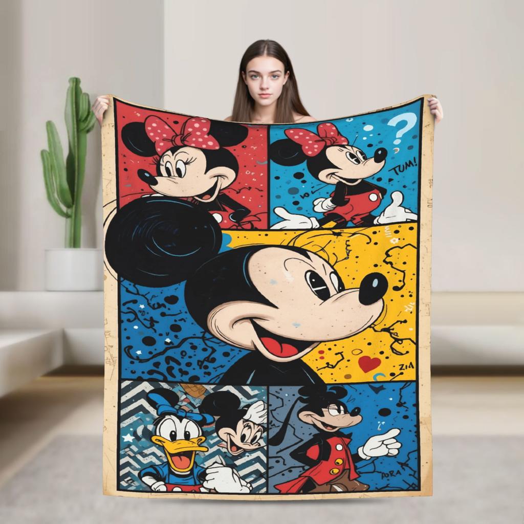 Daisy Duck and Donald Blanket Super Warm Print Plush Throw Blanket For Kids Couch Chair Flannel Bedspread Bed Cover
