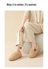 Women's Plush Cotton Non-Slip Indoor Slippers - Warm, Thick Fleece, Closed-Heel for Autumn & Winter, Men's Sizes Available.