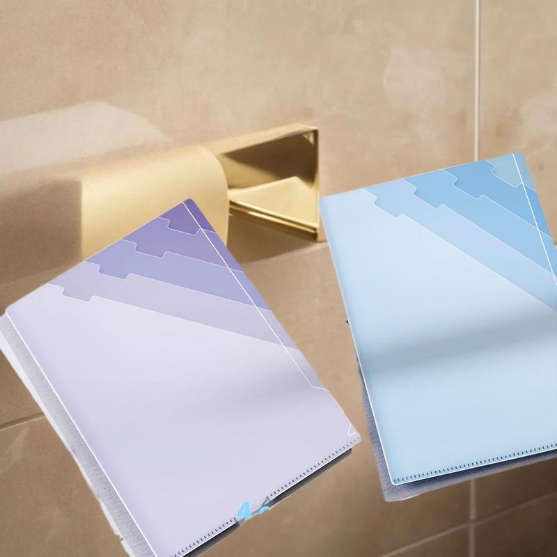 Gradient Multi-Layer Folder A4 Subject Classification Test Paper Folder Transparent L-Shaped Folder 6-Layer Classification File