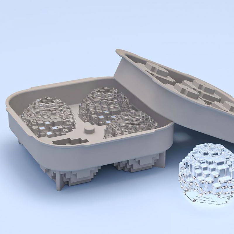 4 Grid 3D Ice Ball Ices Cube Silicone Ices Cube Tray Mold With Lid Reusable Ice Mold Ball For Whiskey Juice Fruit Jelly Ice Mold