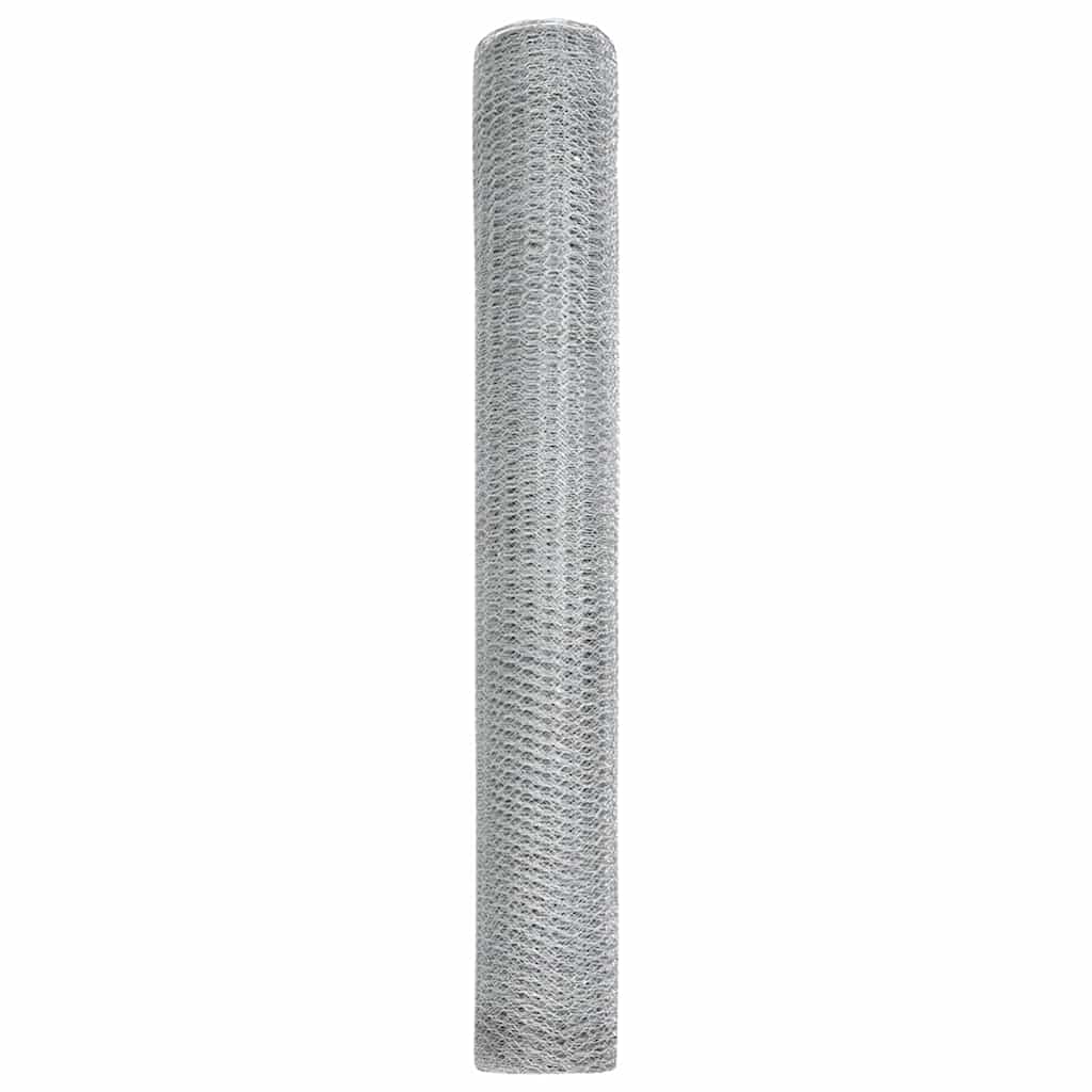 Hexagonal Fence Silver 1 X 10 M Galvanized Steel