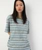 THISISNEVERTHAT Wave Jacquard Tee Soft Blue
