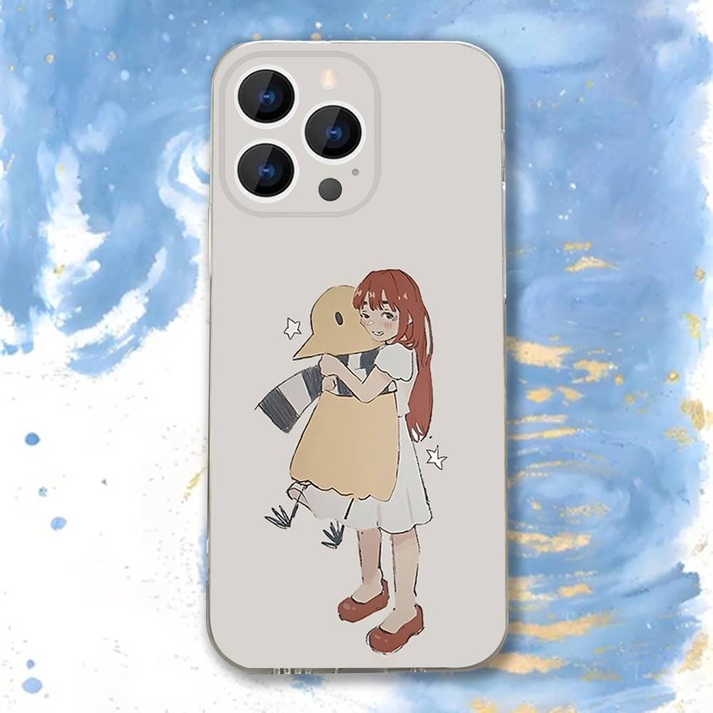 Gute Nacht Oyasumi Punpun Transparente weiche Hülle für iPhone 17,16,15,14,13,12,11,Pro,Max,Plus, X,XS,XR,SE4,E Mini