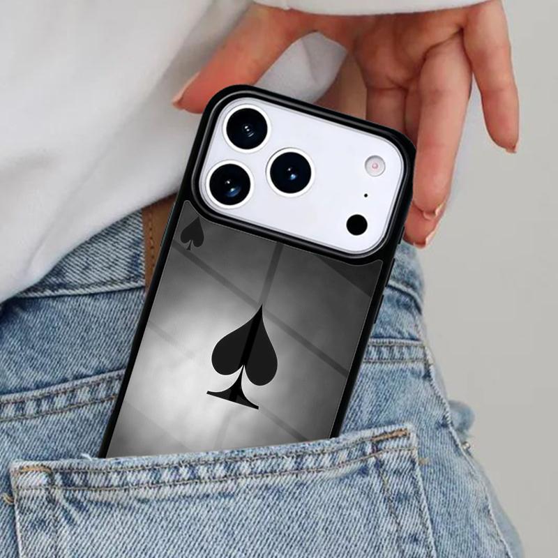 

Ace of Spades Phone Case for iPhone 16e 15 14 13 12 17 Pro Max Plus Air 17pro Cover Coque iPhone 13 mini