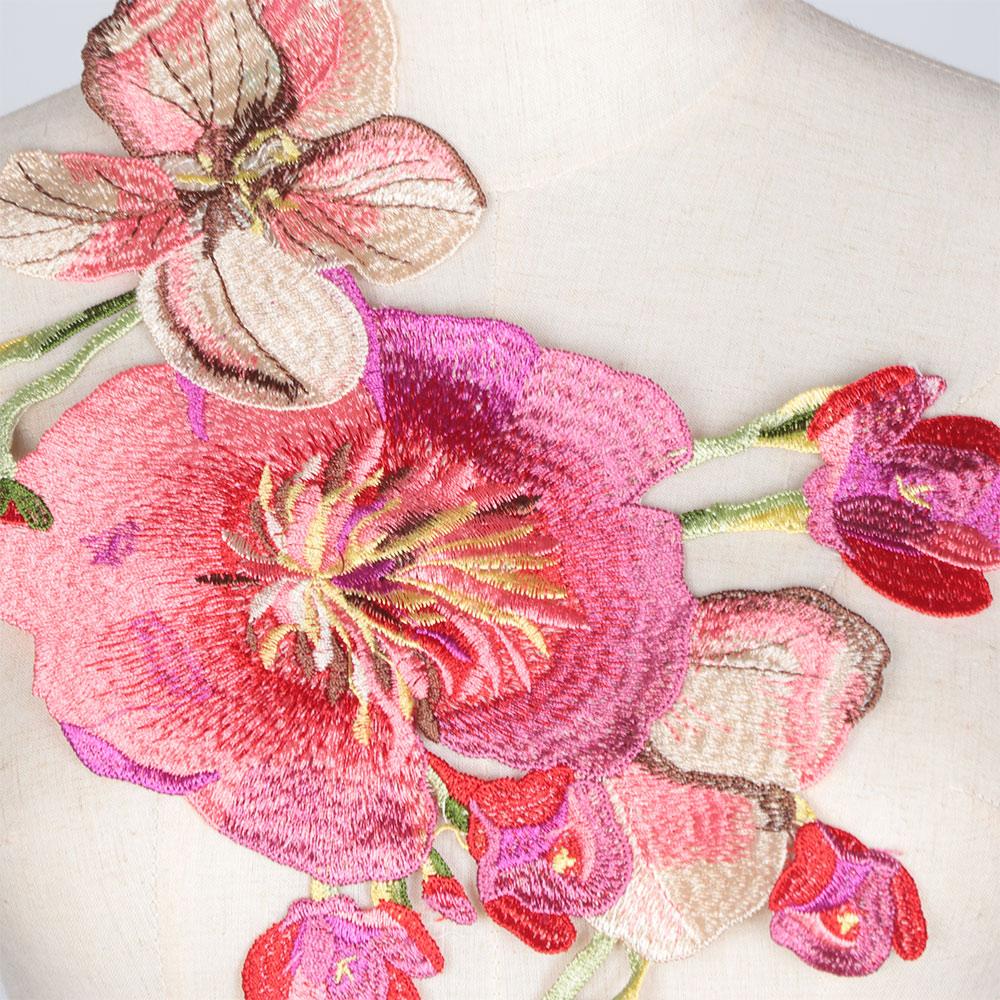 Craft Wedding Trim Dress Applique Embroidered Collar Flower Neckline Clothes Patch