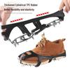 Stainless Steel 18-Tooth Ice Cleats: Non-Slip Shoe Covers for Snow, Mud, Climbing, and Mountaineering.