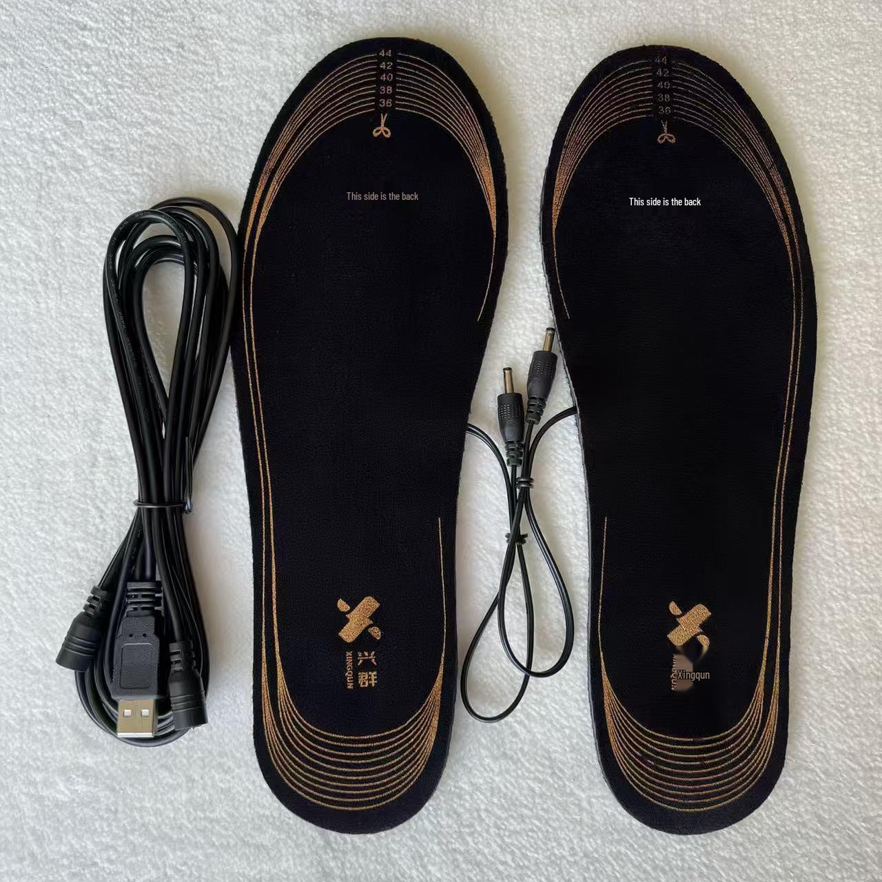 USB Heated Cuttable Insoles: Electric Warmth Foot and Hand Warmer Pads for Outdoor Use Size 35-45 стельки