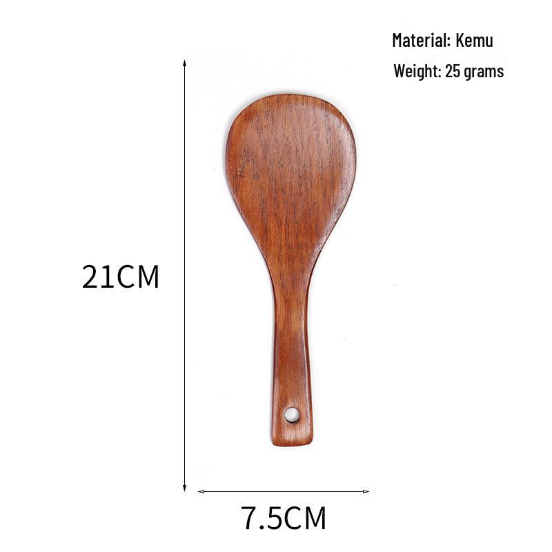 Ke Mu Non-stick Pan Set with Wooden Spatula, Stir-fry Utensil, and Spoon